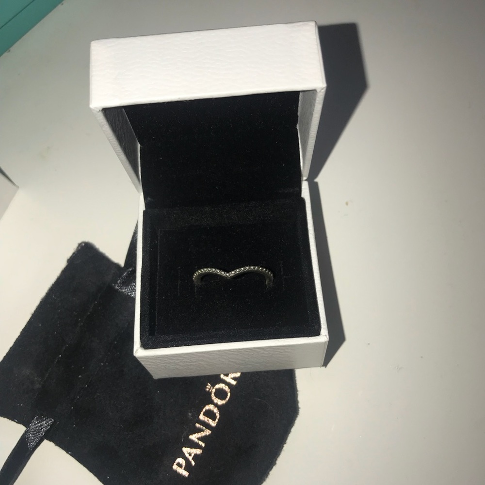 Pandora beaded Wishbone Ring